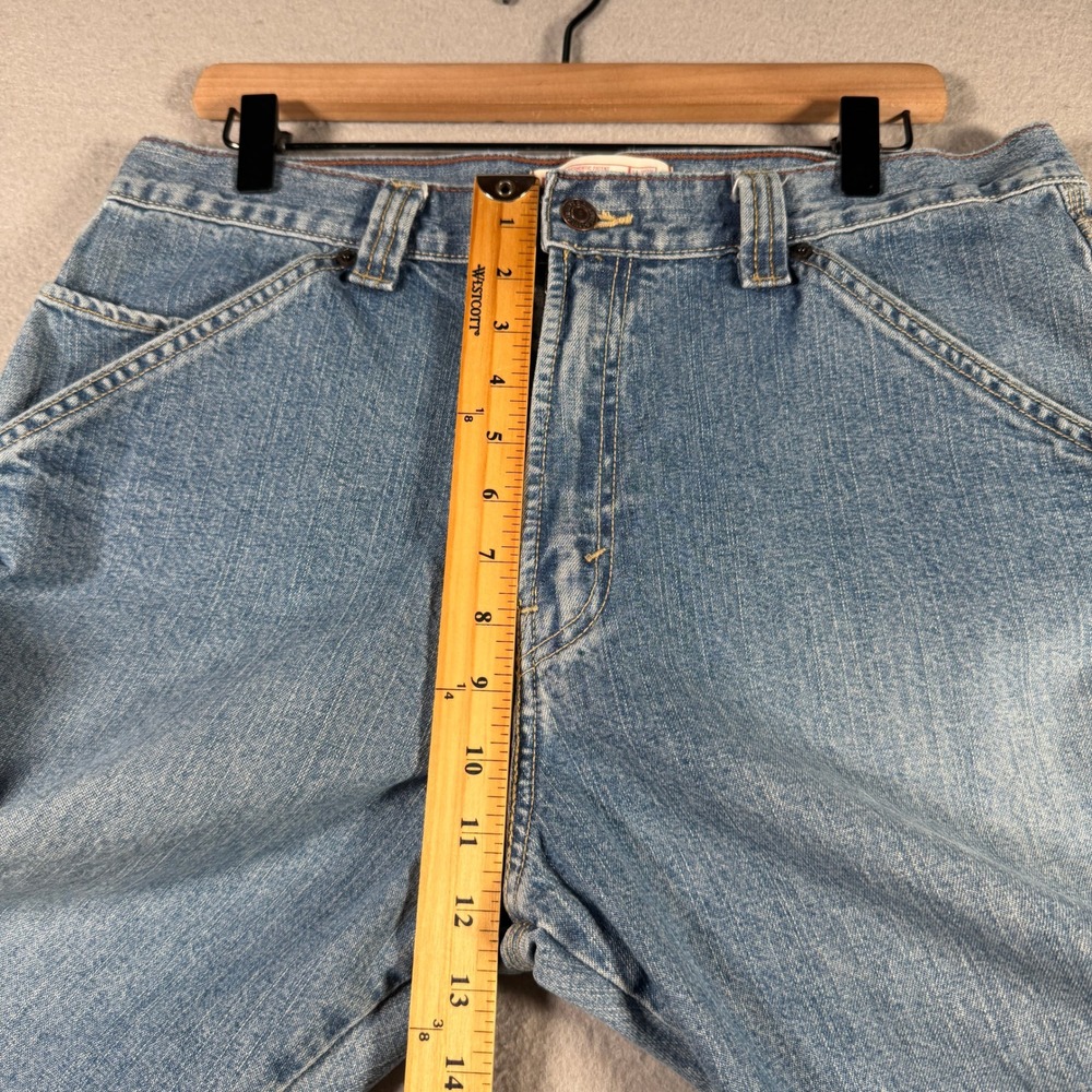 Levi Strauss Signature Mens Carpenter Jeans Light Wash Workwear Denim 34x31 - Picture 9 of 14